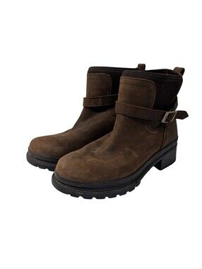 Muck Boot Company Women's Brown Leather Ankle Boots Size 8 Buckle